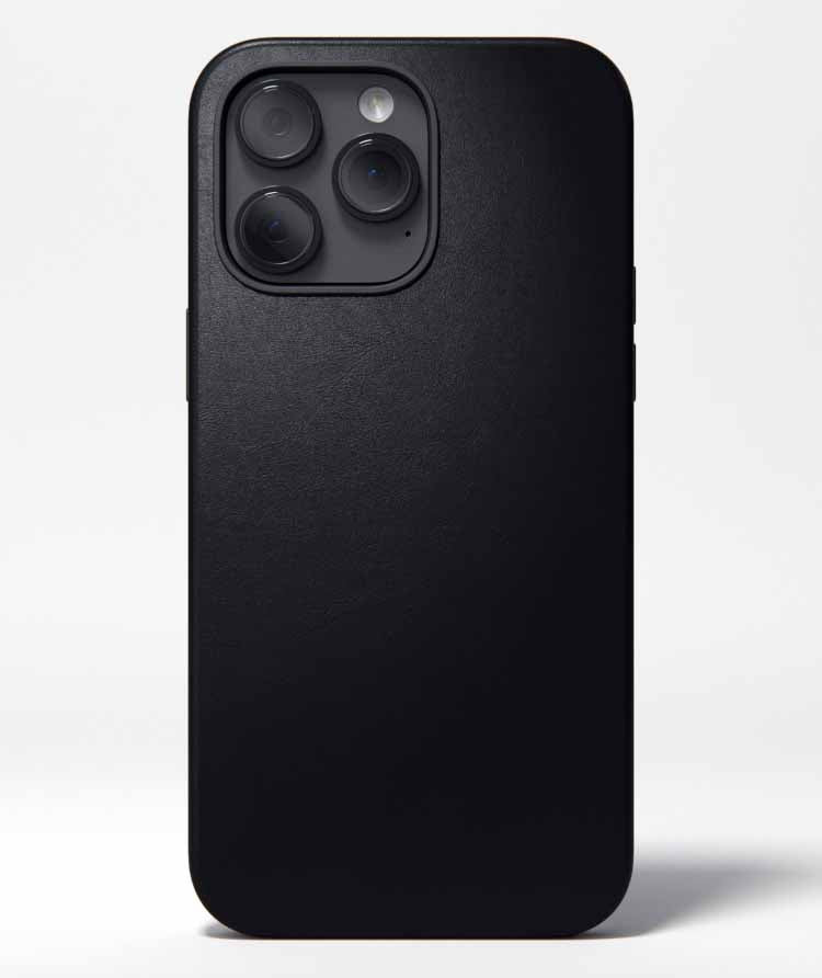 Black leather iPhone 14 Pro Max Case